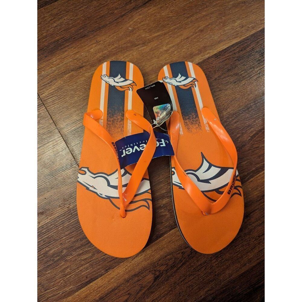 NFL Denver broncos flip flops adult medium*